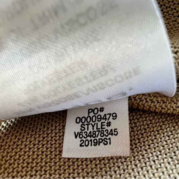 VINCE Pleated Gold Bronze Metallic Crochet Knit Midi Skirt Lined Size M - Picture 16 of 16